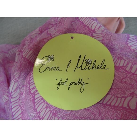 Emma & Michele Dress Womens Size 10 Lilac Geometric Ruffle Neck Preppy Shift NWT - Picture 9 of 10